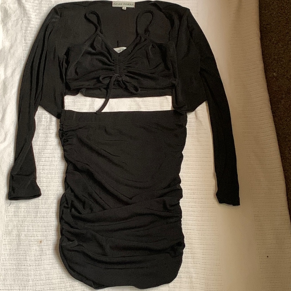3PC Black Skirt Set
